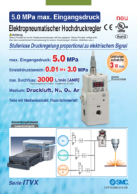 SMC Elektropneumatischer Hochdruckregler Serie ITVX